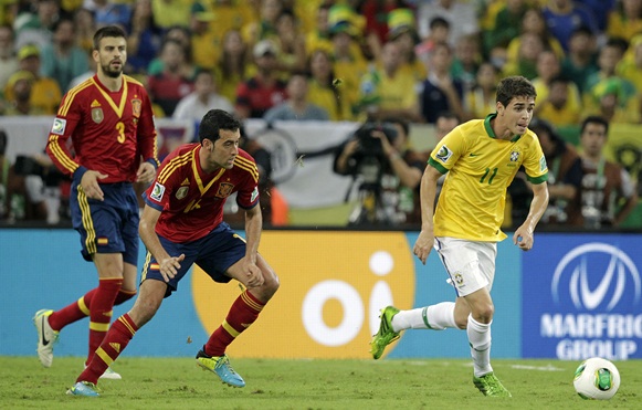 Com olé, Brasil humilha Espanha e conquista Copa das Confederações