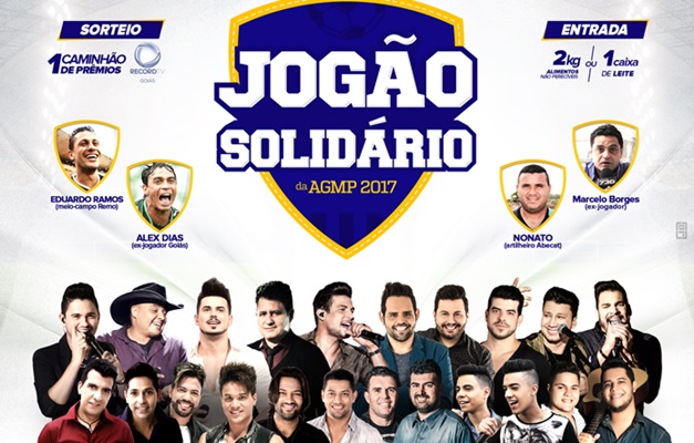 "Jogão Solidário" reúne cantores sertanejos e jogadores no Estádio Olímpico 