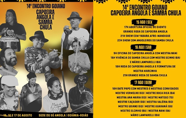 14º Encontro Goiano celebra Capoeira Angola em Goiânia