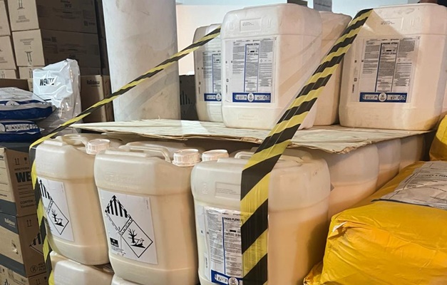 2,5 toneladas de inseticida falsificado são apreendidas em Anápolis