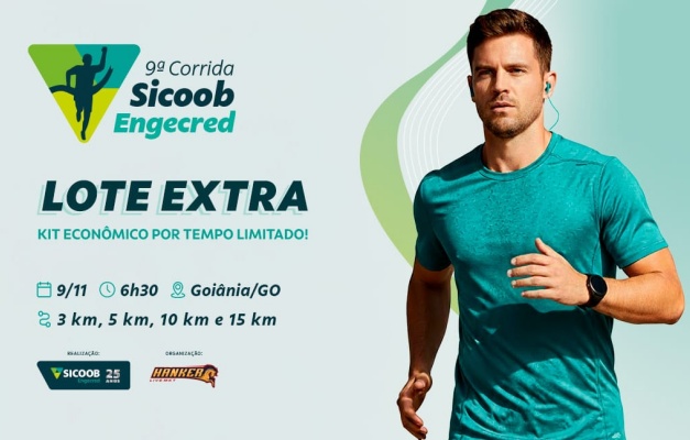 9ª Corrida Sicoob Engecred abre lote extra do kit econômico em Goiânia