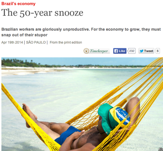 Revista The Economist diz que brasileiro é 'improdutivo'