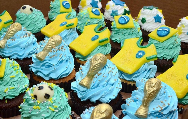 Empresa goiana produz cupcakes personalizados para Copa do Mundo
