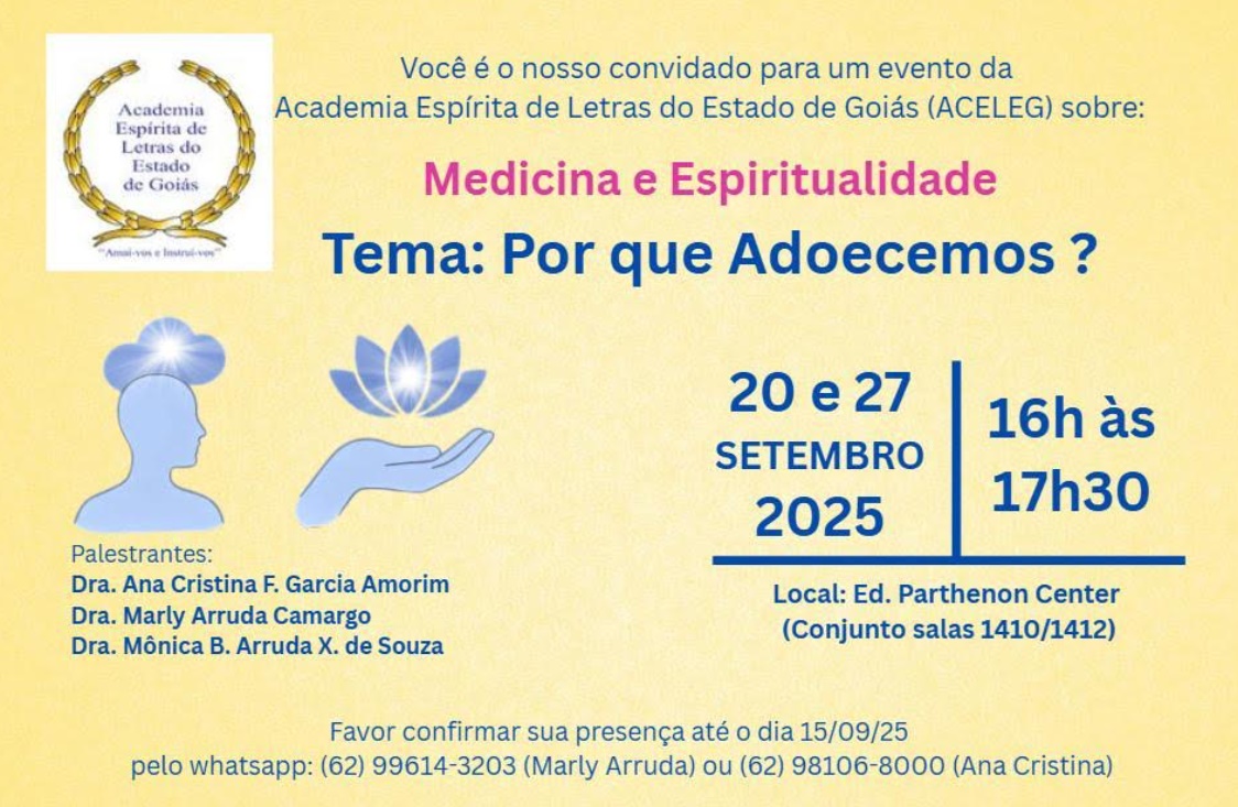 Academia Espírita de Letras começa debates sobre Medicina e Espiritualidade