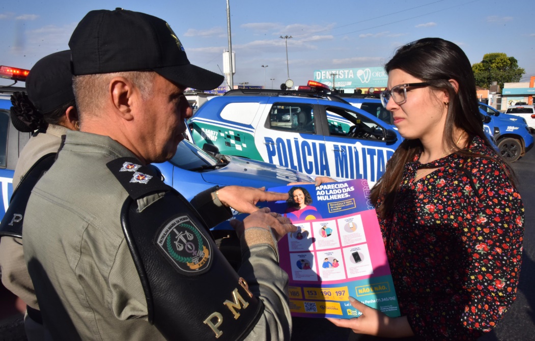 Ação em Aparecida de Goiânia orienta como denunciar violência doméstica