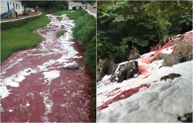 Acidente envolvendo caminhão muda cor do Rio Vermelho, na cidade de Goiás 