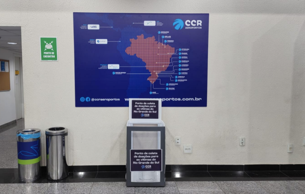 Aeroporto de Goiânia recebe doações para vítimas das chuvas no RS