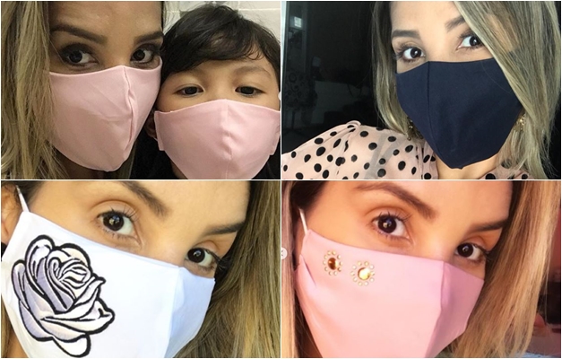 Além de proteger, máscaras agora fazem parte da combinação de roupas