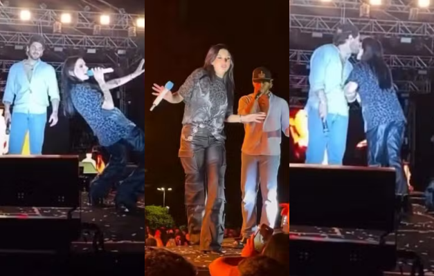 Ana Castela participa do show de Zé Felipe no Aparecida É Show