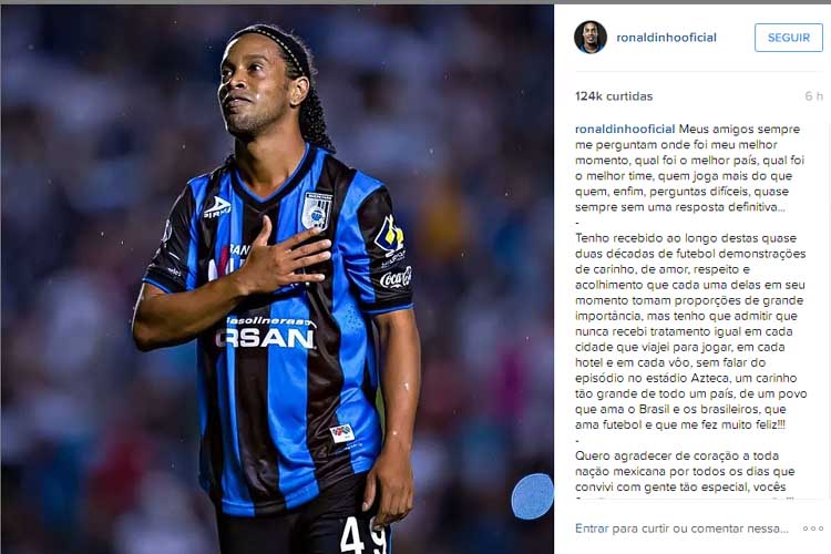 CAMISA QUERETARO-MEX – RONALDINHO GAUCHO – APRESENTACAO DO JOGADOR