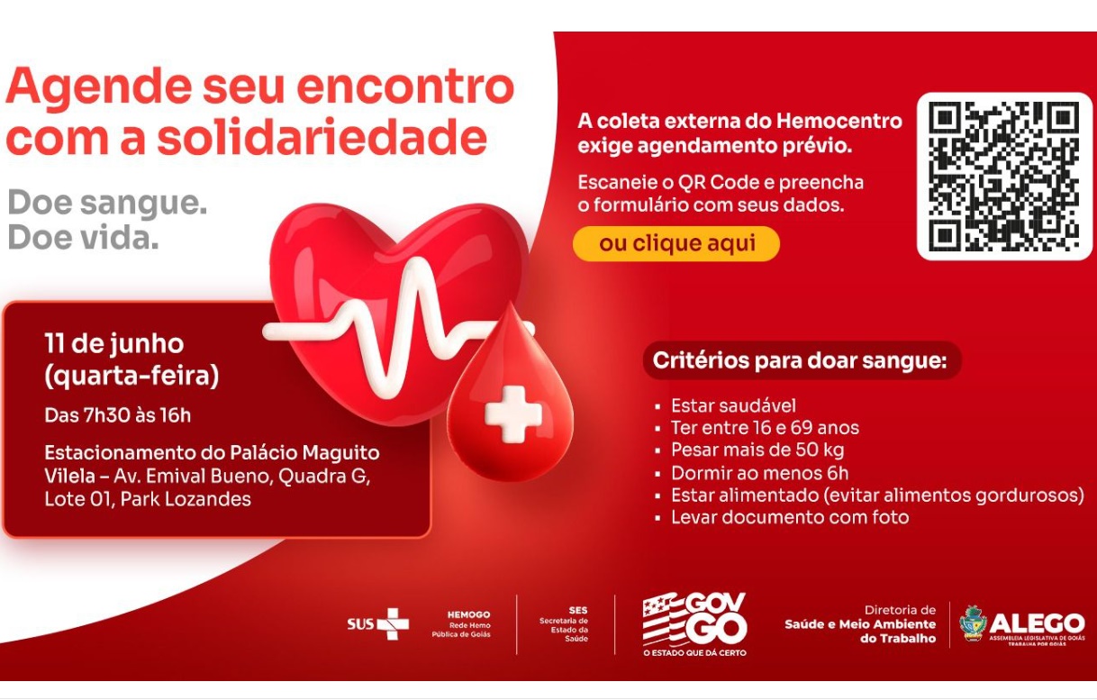 Assembleia Legislativa e Hemocentro se unem em campanha de doação de sangue