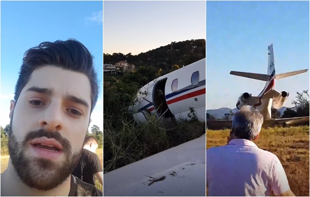 Avião de DJ Alok perde controle na decolagem e sai da pista em Juiz de Fora