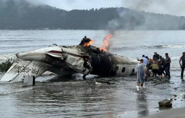 Avião que caiu em Ubatuba pertence ao fazendeiro goiano Nelvo Fries