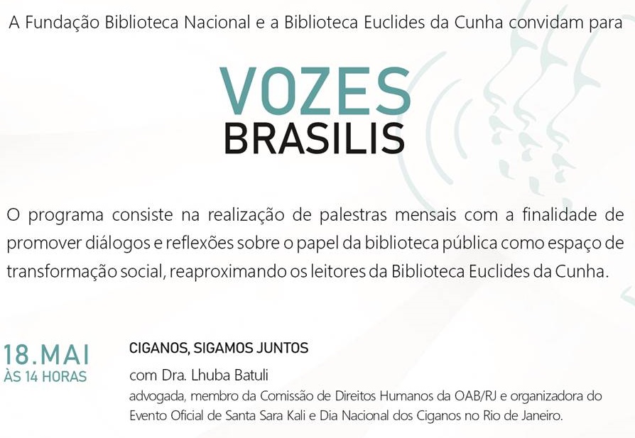 Biblioteca Nacional realiza palestra sobre ciganos no dia 18 de maio