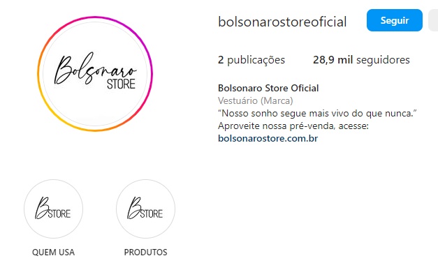 Bolsonaro Store vende produtos que fazem referência ao ex-presidente