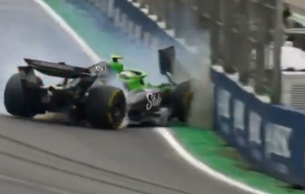 Bortoleto fala sobre acidente em Interlagos na sprint da F1: 'Tive sorte de sair inteiro'