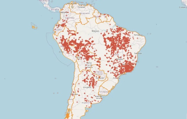 Brasil concentra 71,9% das queimadas na América do Sul nas últimas 48h