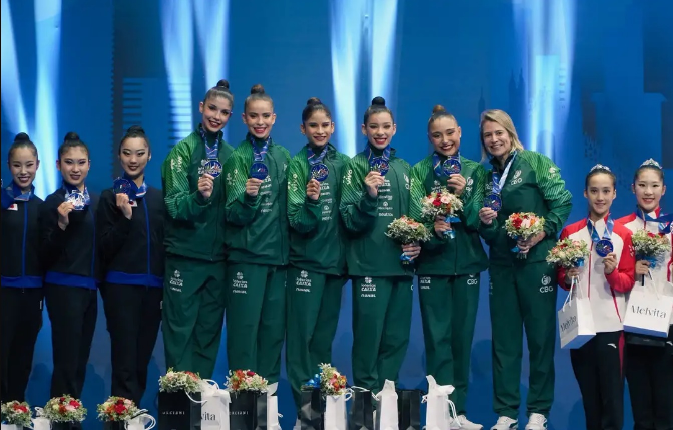 Brasil faz história e conquista ouro na Copa do Mundo de ginástica rítmica
