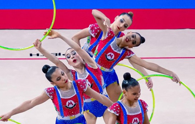 Brasil leva 1º pódio em Mundiais de ginástica rítmica com a prata na edição juvenil da Bulgária