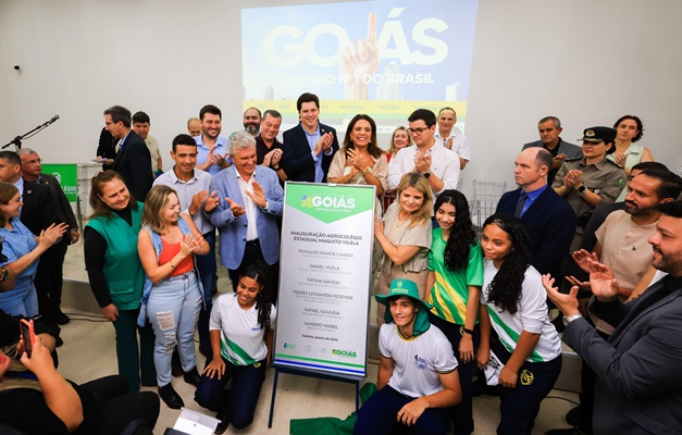 Caiado inaugura Agrocolégio Maguito Vilela em Goiânia