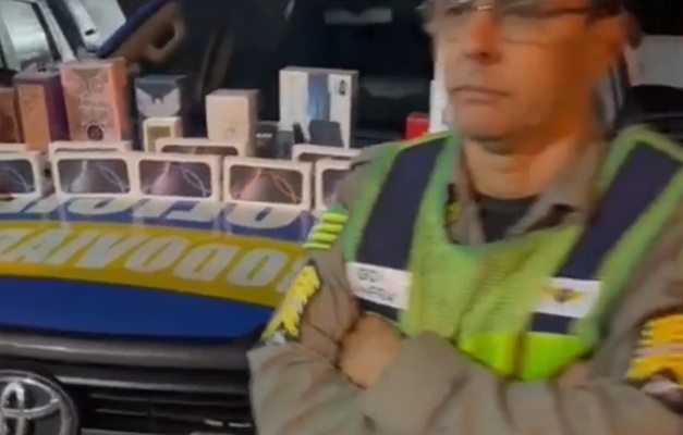 Campos Belos de Goiás: PM apreende R$ 100 mil em produtos contrabandeados