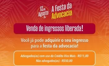 Casag inicia venda de ingressos para a Festa da Advocacia 2023