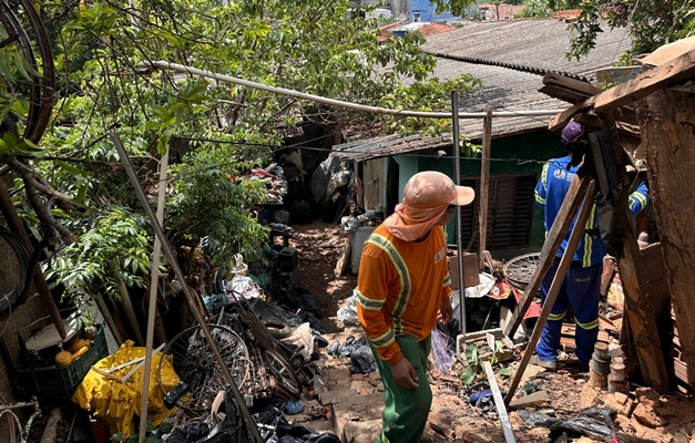 Cerca de 12 toneladas são removidas de imóvel de acumulador em Goiânia