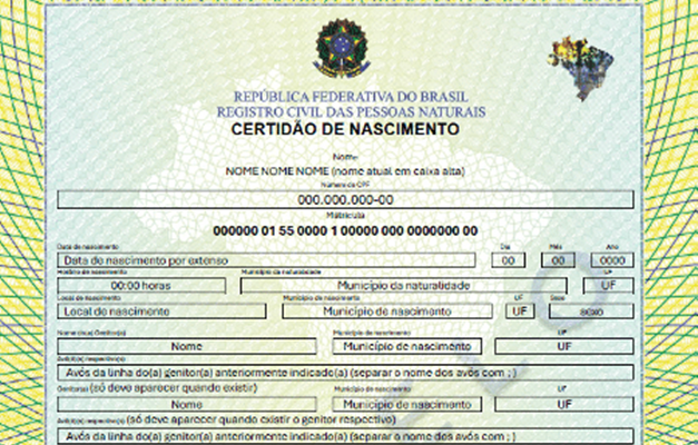 Certidões de nascimento, casamento e óbito terão novos modelos; saiba como vai ficar