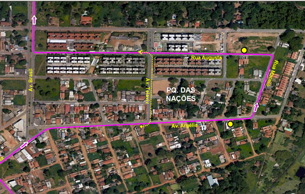 CMTC muda trajeto de ônibus que passa pelo Parque das Nações, em Aparecida