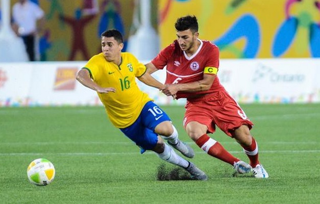 Com gol de Erik, do Goiás, Brasil sub-22 goleia Canadá na estreia do Pan