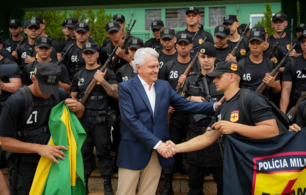 Com nova turma da Rotam, Caiado destaca combate à criminalidade em Goiás 