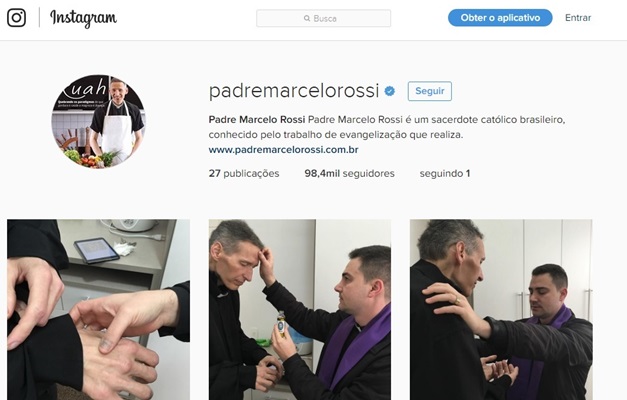 Com orações e sem piadas, padre Marcelo Rossi estreia no Instagram