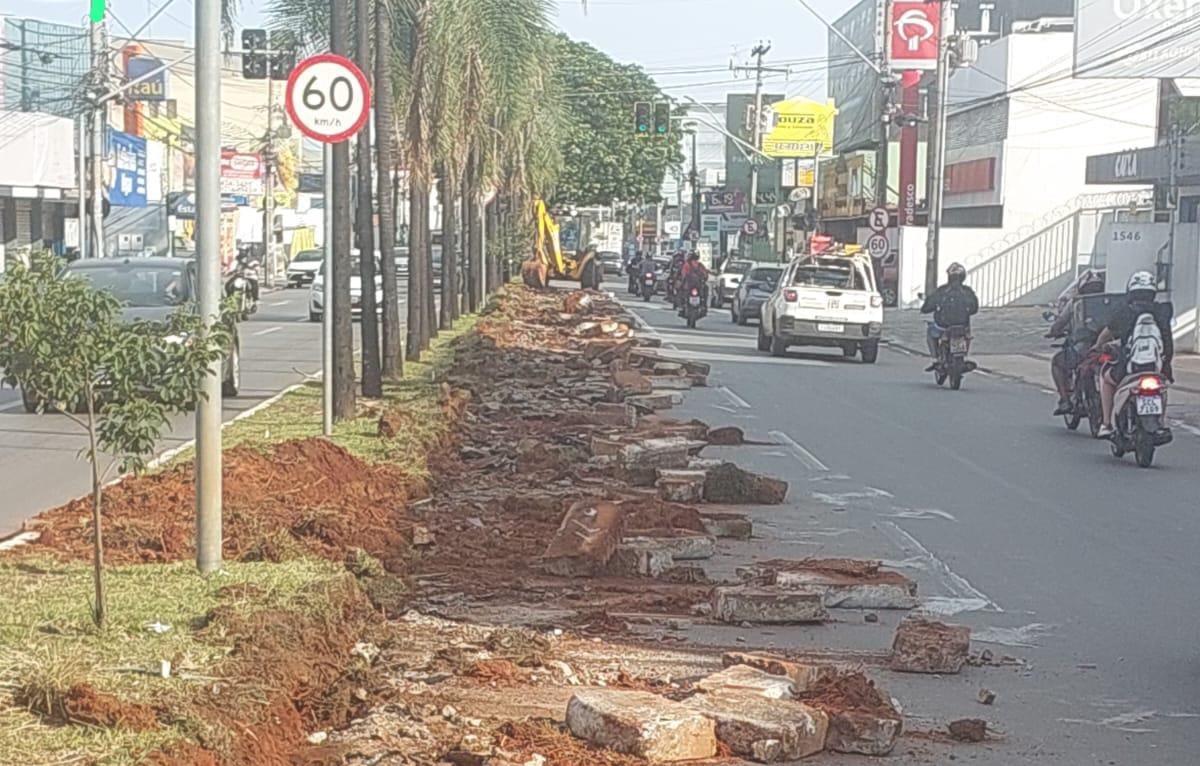 Começa  implantação da terceira faixa da Avenida Castelo Branco, em Goiânia