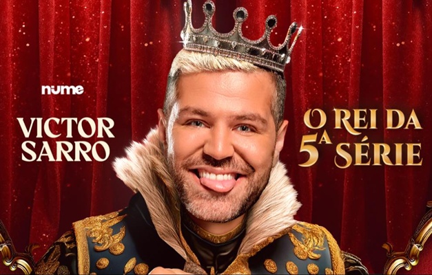 Comediante Victor Sarro apresenta “O Rei da 5ª Série” em Goiânia