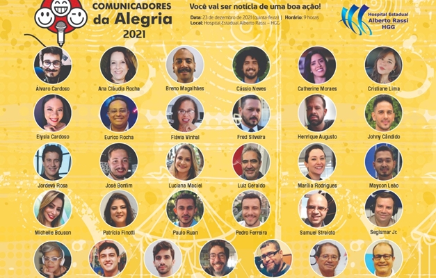 Comunicadores da Alegria levam mensagens positivas para pacientes do HGG
