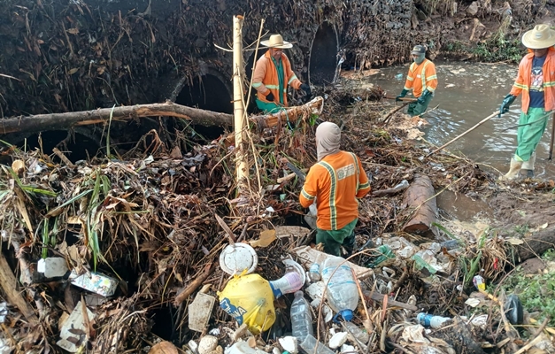 Comurg retira cerca de 110 toneladas de lixo da Marginal Botafogo