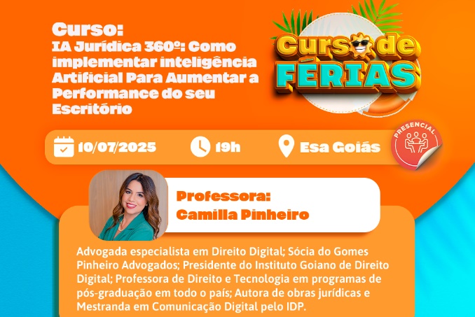 Curso na ESA/GO aborda uso da inteligência artificial na advocacia