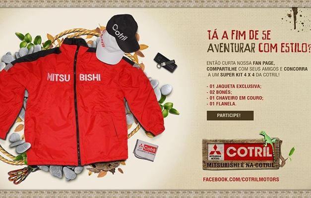 Cotril sorteia kit 4x4 para os fãs da Mitsubishi no Facebook