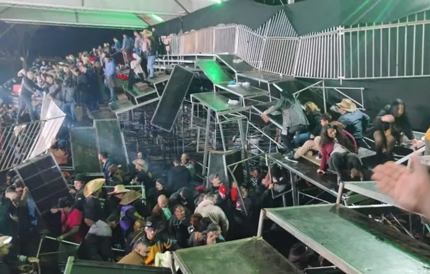 Desabamento de arquibancada em show no interior de SP deixa 60 feridos