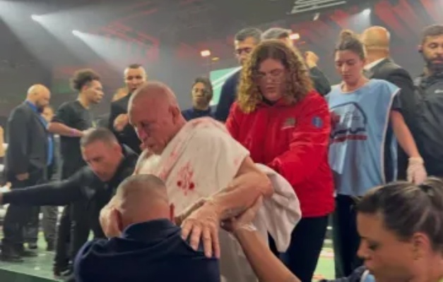 Duelo entre Popó e Wanderlei termina com briga entre equipes no ringue