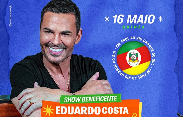 Eduardo Costa doará cachê de show na Pecuária de Goiânia