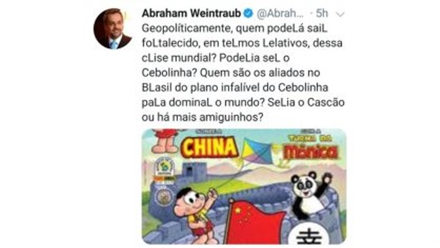 Embaixada da China repudia tuíte irônico de Weintraub: 'cunho fortemente racista'