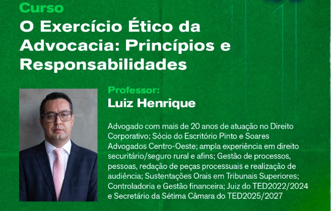 ESA/GO promove em Goiânia curso sobre ética na advocacia