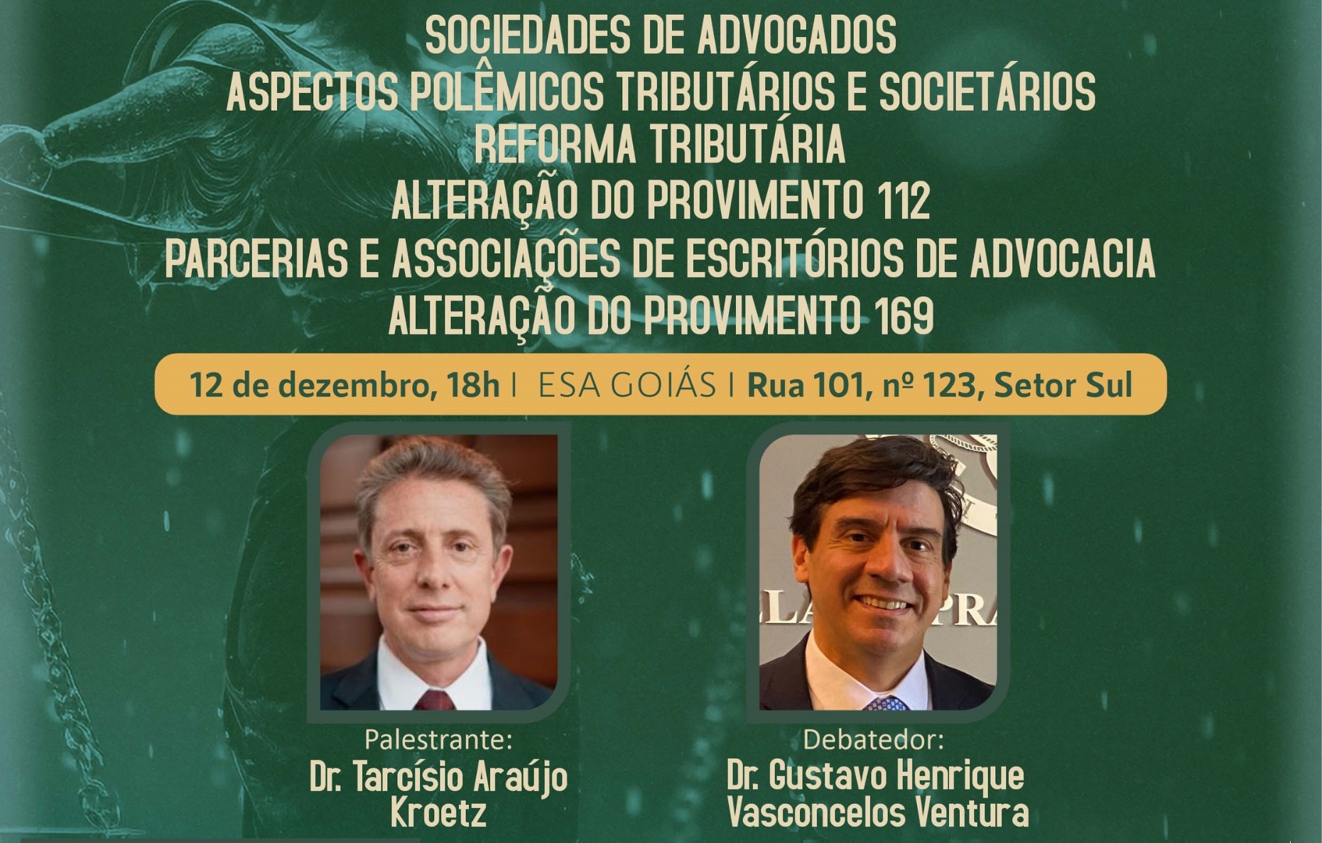 Evento em Goiânia debate impactos da reforma tributária à advocacia 