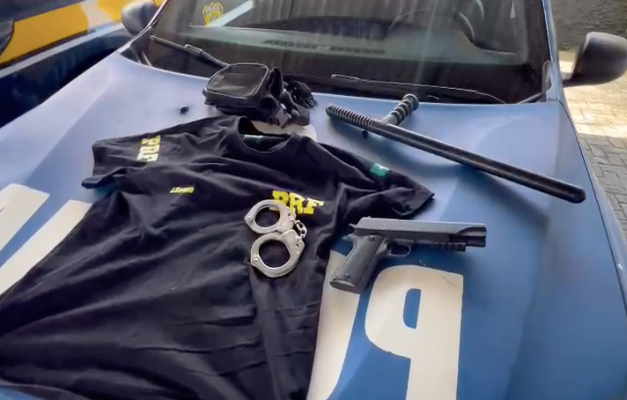 Falso policial federal é preso com imitação de arma de fogo em Goiânia
