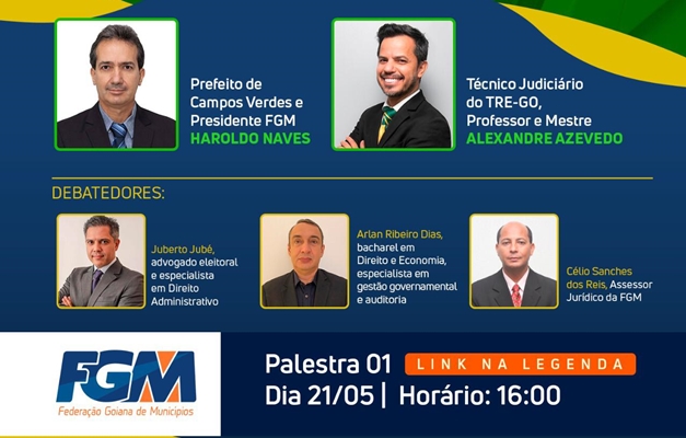 Federação Goiana de Municípios promove circuito de palestras sobre eleições