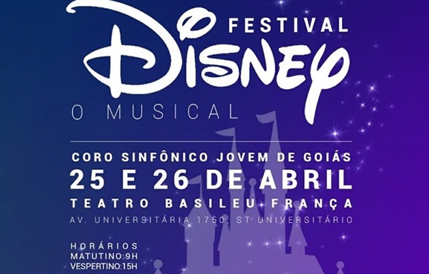 Festival apresenta clássicos da Disney no Teatro Basileu França, em Goiânia 