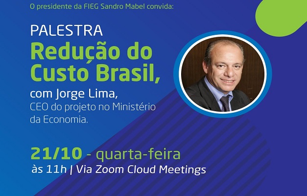Fieg promove palestra com CEO do projeto de redução do Custo Brasil 