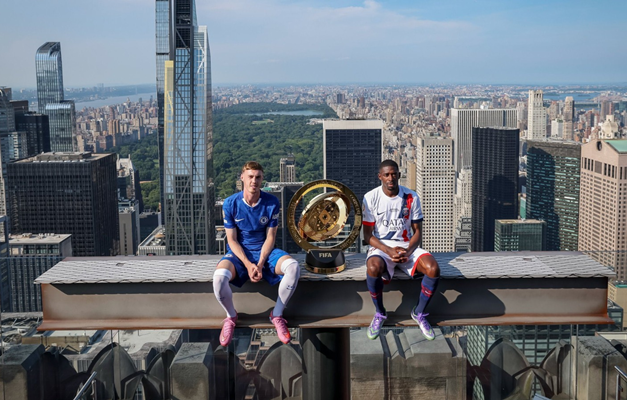 Fifa leva Palmer e Dembélé ao alto de NY para recriar foto histórica antes da final do Mundial