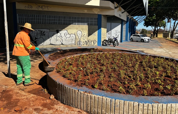 Força-tarefa da Comurg renova paisagismo de praças em Campinas